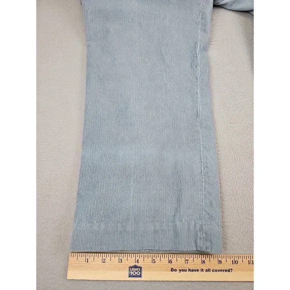 VTG Giorgio Sant' Angelo Corduroy Trouser Pants Womens 13/14 28x27 Blue Bareback - Picture 2 of 7